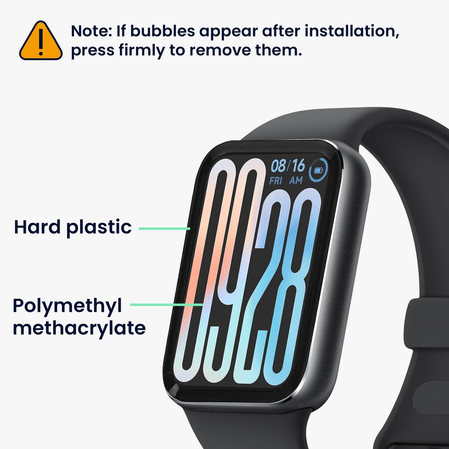 kwmobile Screen Protector compatible with Xiaomi Smart Band 9 Pro Film Protective Film for Fitness Tracker robust Screen Protection