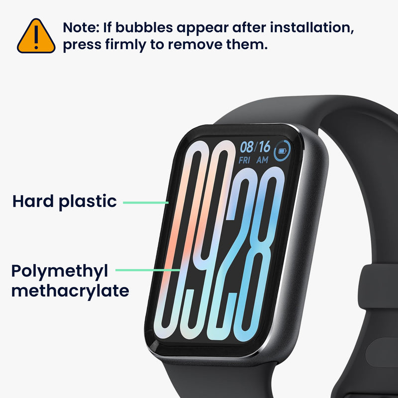 kwmobile Screen Protector compatible with Xiaomi Smart Band 9 Pro Film Protective Film for Fitness Tracker robust Screen Protection