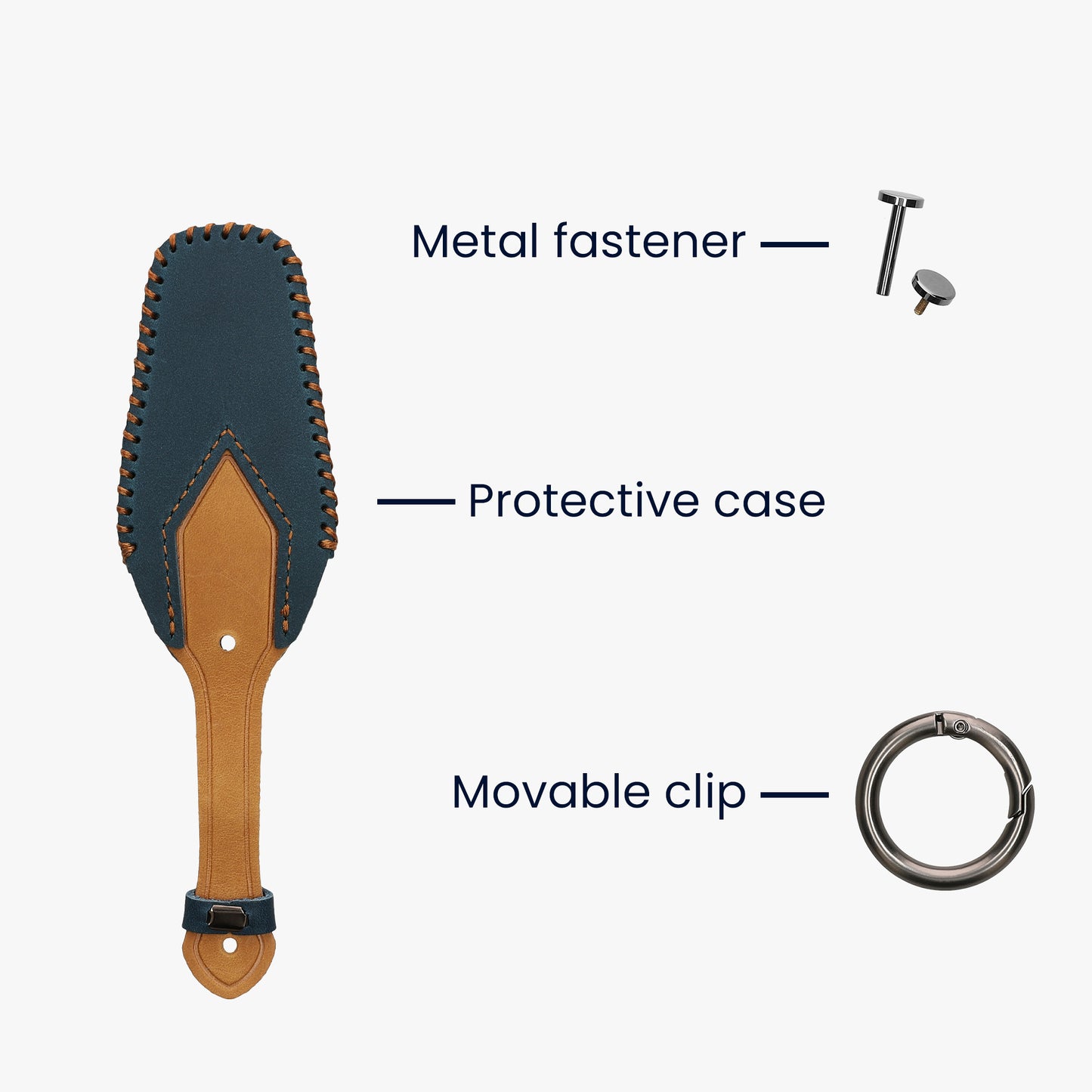 kwmobile Car Key Shell compatible with BYD Atto 3 / Sealion / Han / Tang / Dolphin / Seal - Key Cover