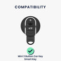 kwmobile Car Key Protection Case Compatible with Mini 3-Button Smart Key Car Key Cover