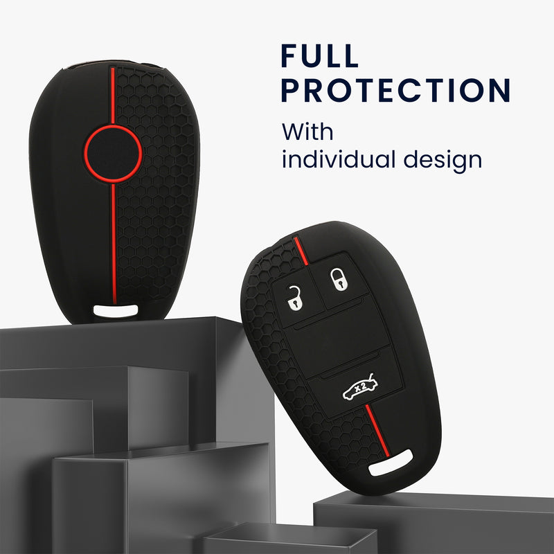 kwmobile Car Key Protection Case Compatible with Alfa Romeo 3-Button Smart Key Fob Shell