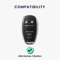 kwmobile Car Key Protection Case Compatible with Alfa Romeo 3-Button Smart Key Fob Shell