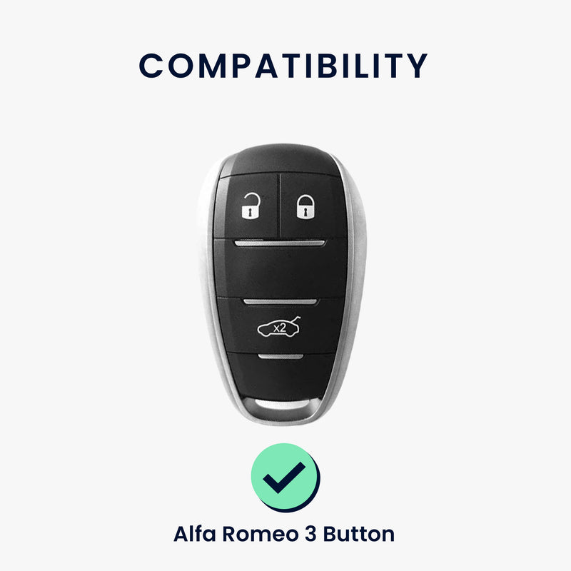 kwmobile Car Key Protection Case Compatible with Alfa Romeo 3-Button Smart Key Fob Shell