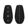 kwmobile Autoschlüssel Schutzhülle kompatibel mit BYD Atto 3 / Sealion / Han / Tang / Dolphin / Seal Hülle - Schlüsselhülle aus Silikon - in Schwarz Violett Schwarz  [dsg03]