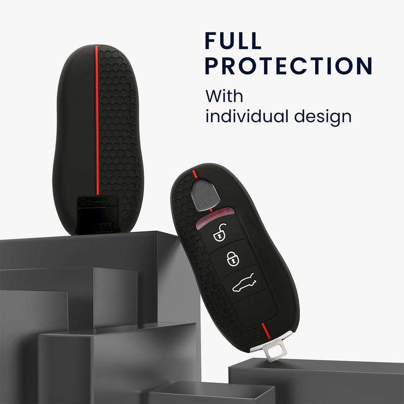 kwmobile Car Key Protection Cover Compatible with Porsche 3-Button Car Key (Keyless Only) Case