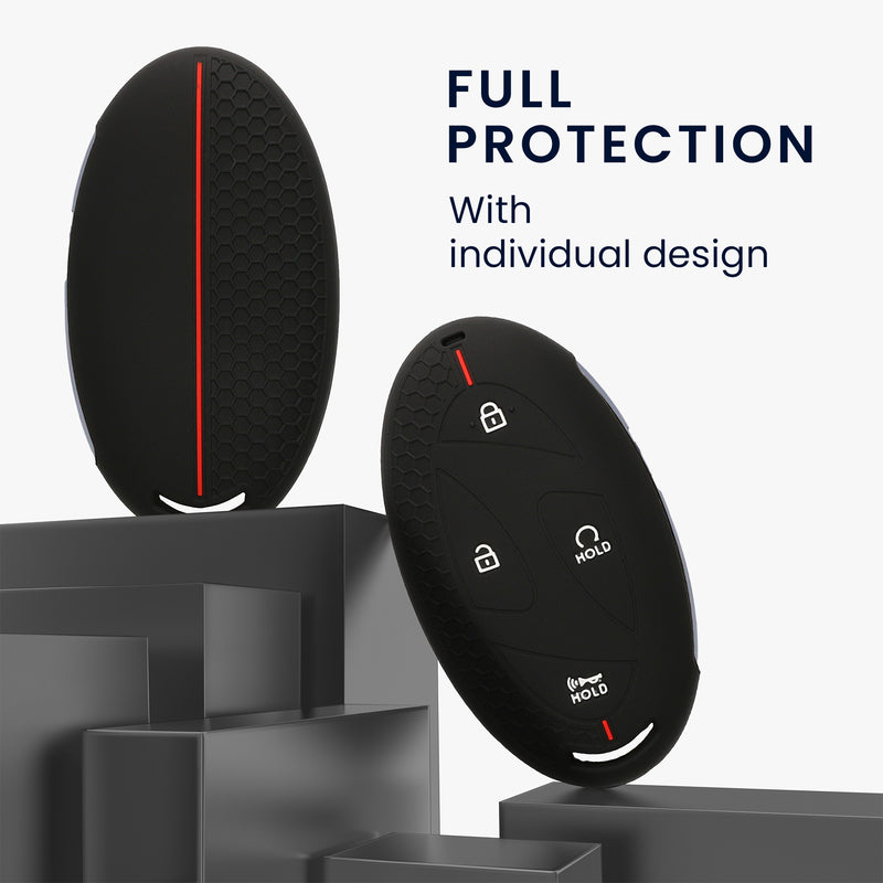 kwmobile Car Key Protection Case Compatible with Hyundai 7-Button Ioniq 6 Grandeur GN7 KONA 2023 Cover - Key Cover