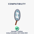 kwmobile Car Key Protection Case Compatible with Hyundai 7-Button Ioniq 6 Grandeur GN7 KONA 2023 Cover - Key Cover