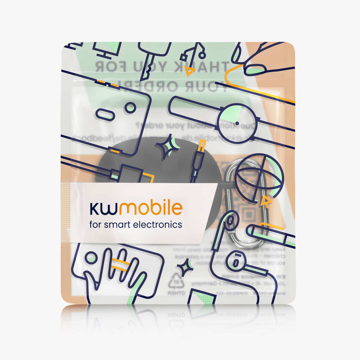 kwmobile Case Compatible with Shokz OpenDots ONE Headphones – Protective Case Cover