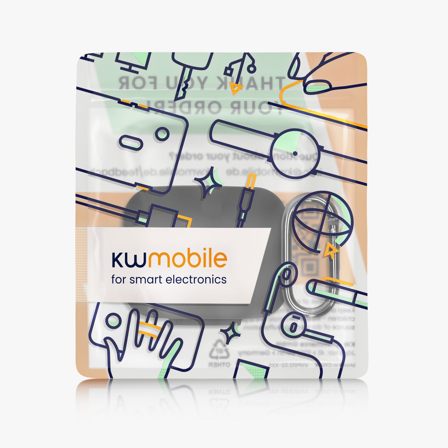 kwmobile Case compatible with Realme Buds Air 7 Headphones