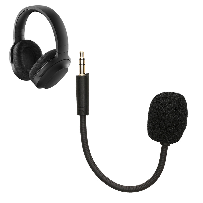 kwmobile Ersatz Kopfhörer Mikrofon kompatibel mit Razer Barracuda X Headset - Gaming Headphones Mikrofon mit 3,5 mm Klinkenstecker - Schwarz Schwarz  
