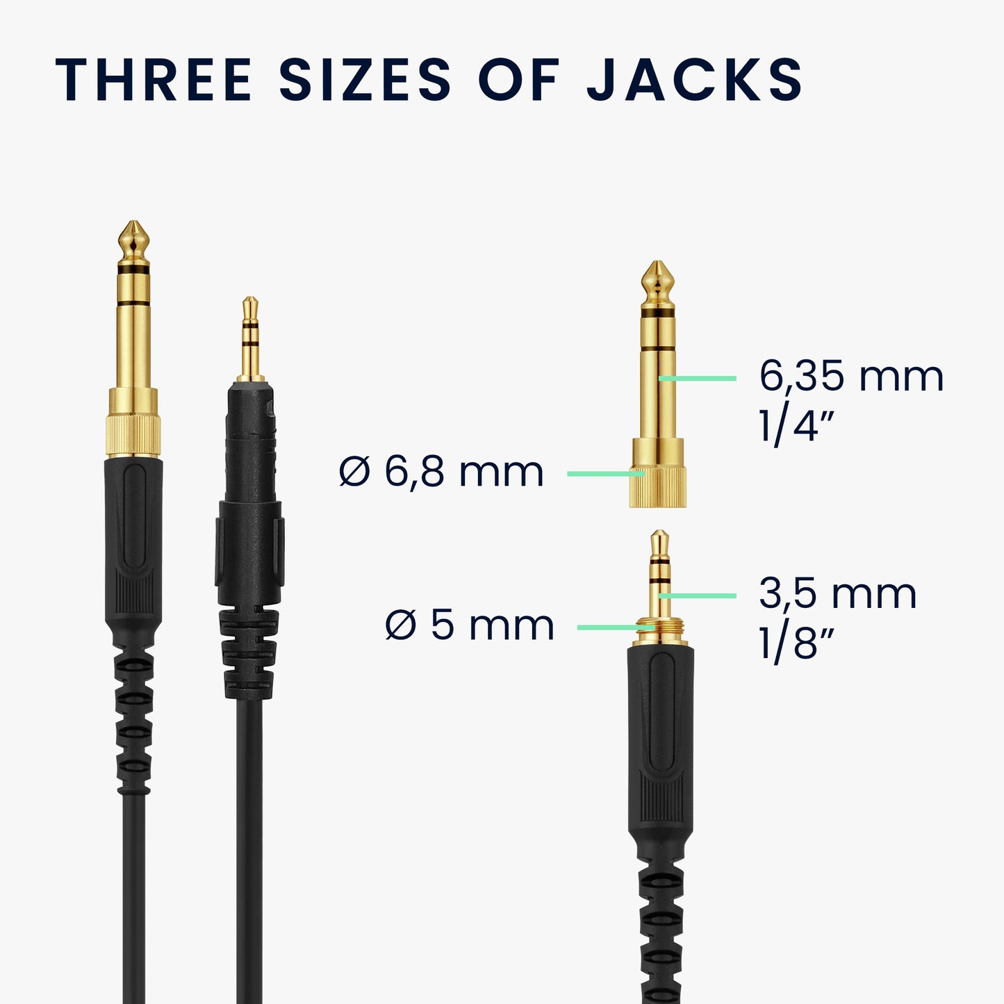 Headphone Cable for AudioTechnica ATH-M50X / M40X / M60X / M70X