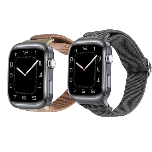 kwmobile 2x Uhrenarmband für Huawei Watch D2 Armband - Fitnesstracker Band Set aus Nylon - Ersatzarmband Smartwatch - Dunkelgrau Altrosa Dunkelgrau  [dsg02]