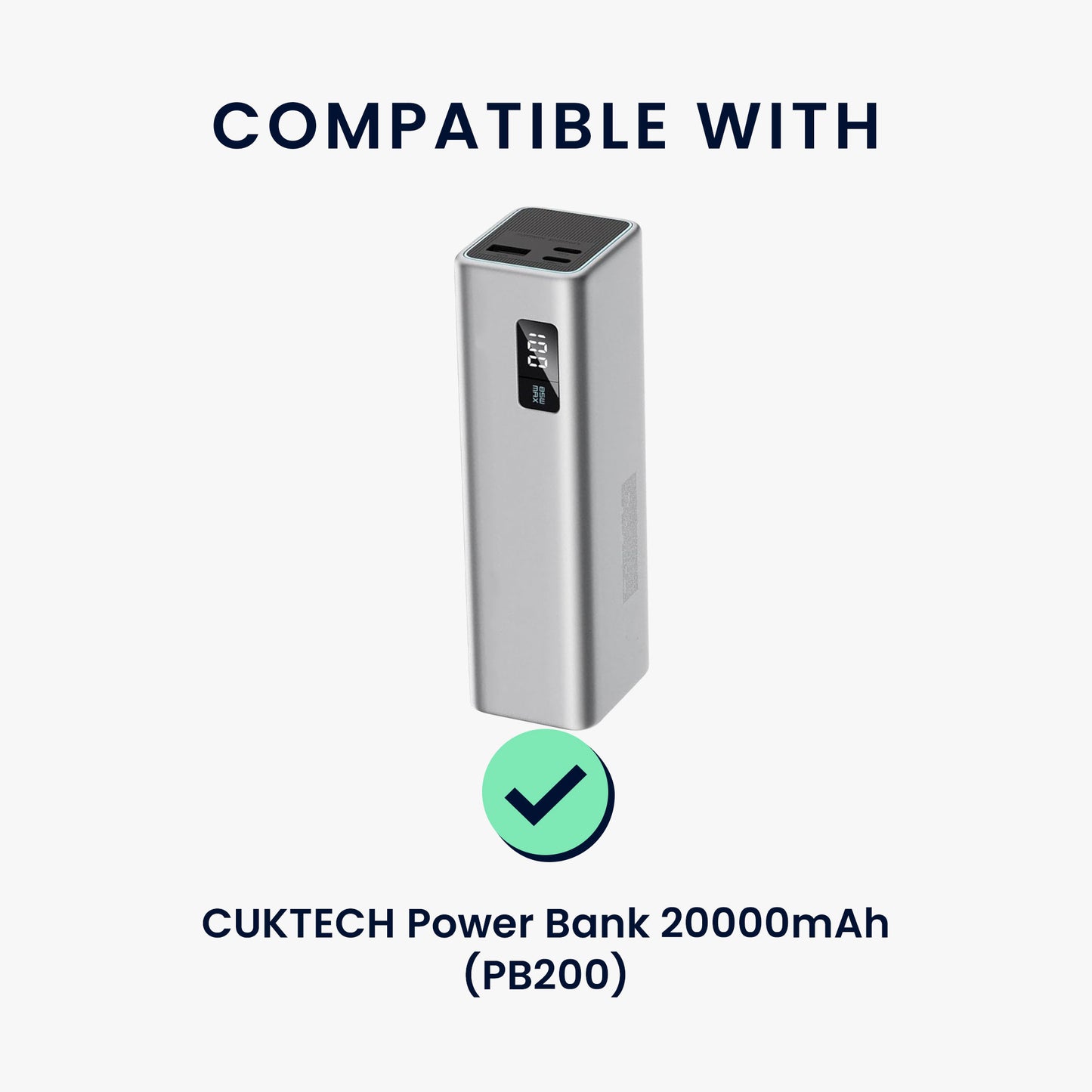 kwmobile Case for CUKTECH Power Bank 20000mAh (PB200) - Power Bank Case for Travel - Power Bank Bag