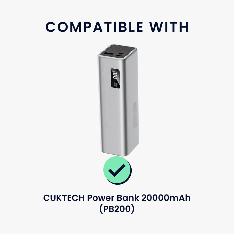 kwmobile Case for CUKTECH Power Bank 20000mAh (PB200) - Power Bank Case for Travel - Power Bank Bag