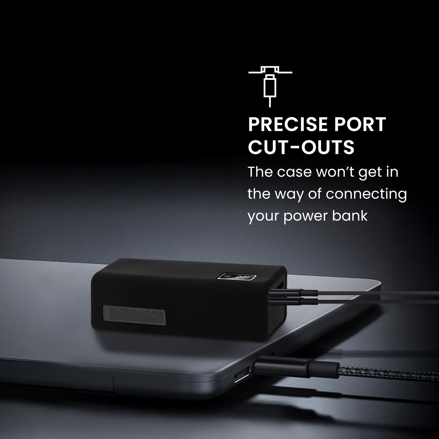 kwmobile Case for CUKTECH Power Bank 20000mAh (PB200) - Power Bank Case for Travel - Power Bank Bag