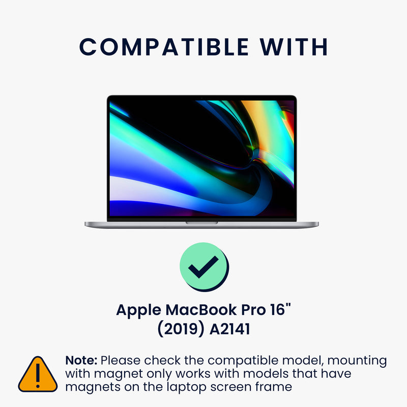 kwmobile Privacy Screen Protector for Apple MacBook Pro 16" (2019) A2141 Film - Privacy Screen - Magnetic Laptop Film - Anti-Spy Film - Laptop Protection