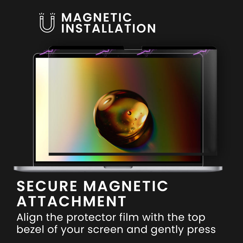 kwmobile Privacy Screen Protector for Apple MacBook Pro 16" (2019) A2141 Film - Privacy Screen - Magnetic Laptop Film - Anti-Spy Film - Laptop Protection