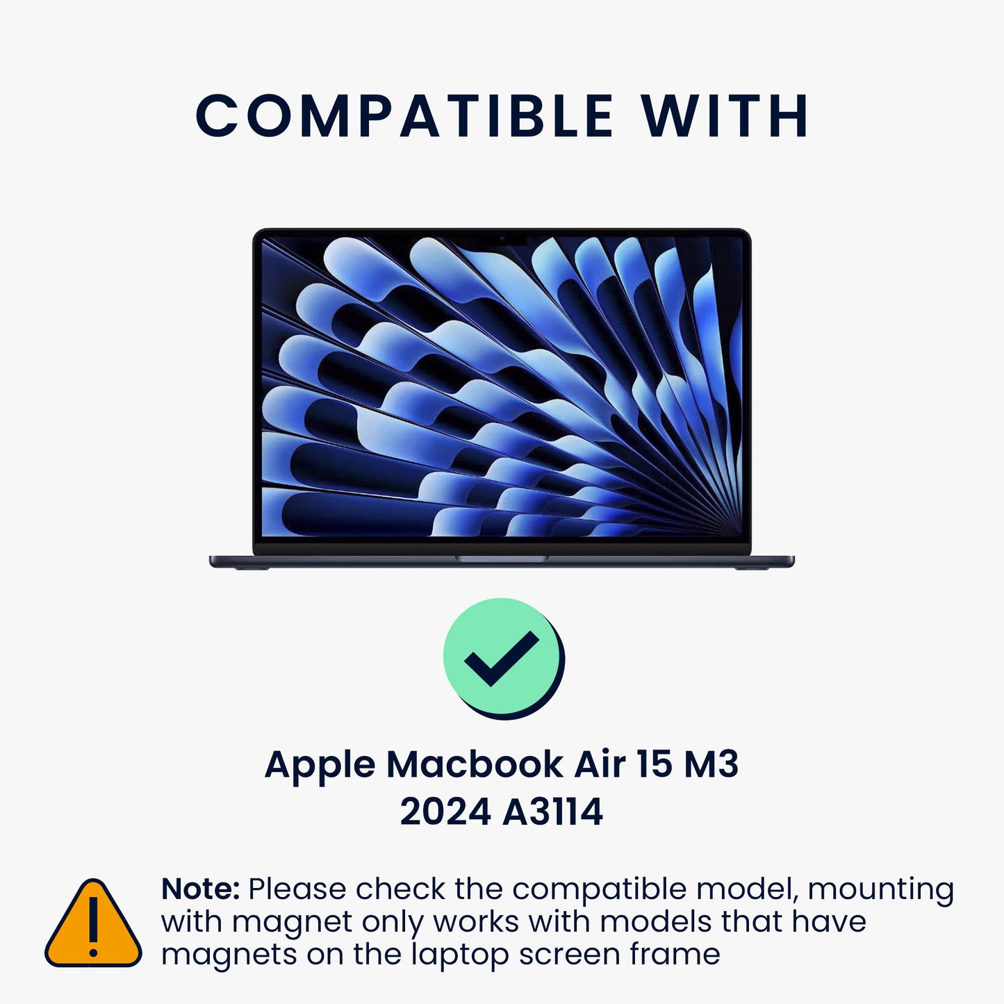 Privacy Screen Protector for Apple MacBook Air 15 M3 2024 A3114 / M2 A2941 Film - Privacy Screen - Laptop Film