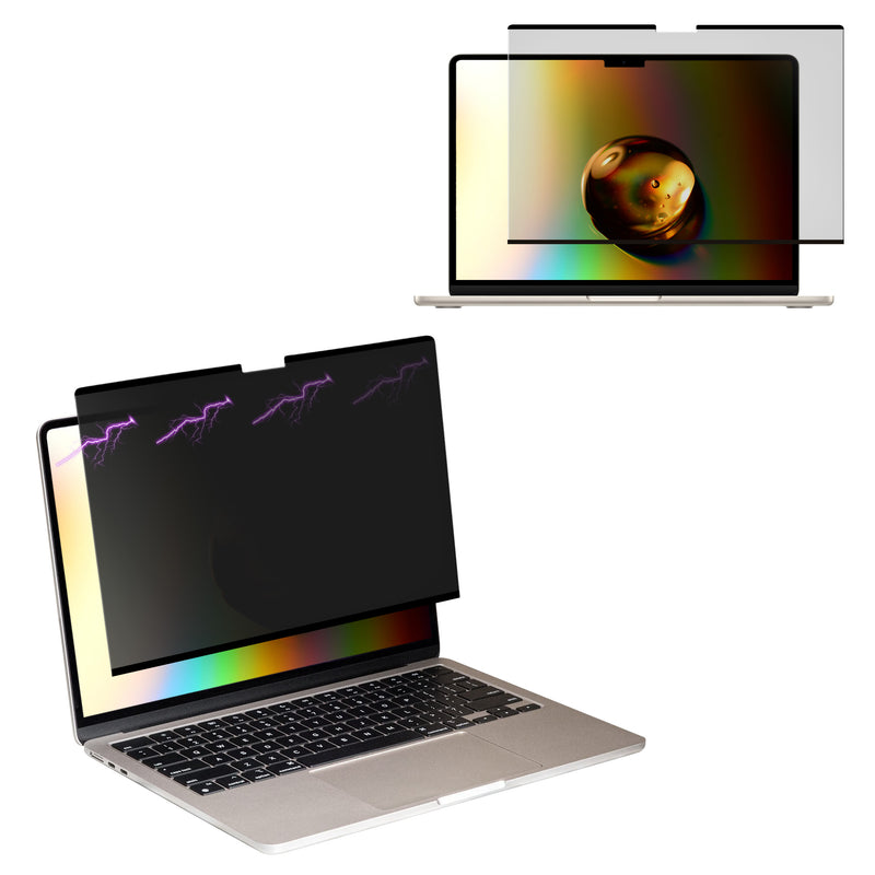 kwmobile Sichtschutzfolie für Apple Macbook Pro 14.2 M4 A3112 / A3185 / A3401 / M3 A2992 / M2 A2779 Folie - Blickschutzfolie Privacy Screen - Laptop Folie magnetisch - Anti Spy Folie - Laptop Schutz Schwarz  