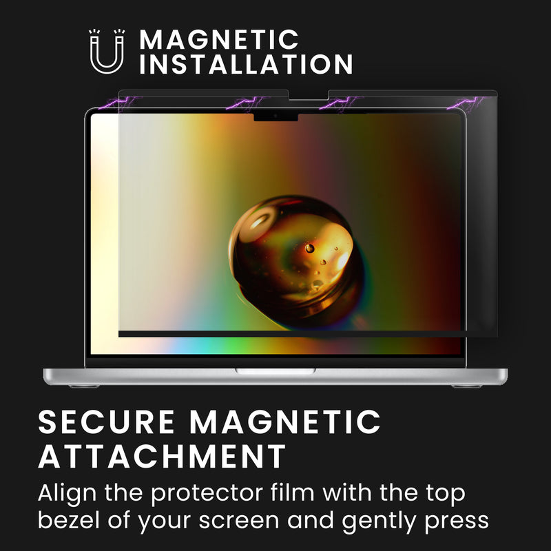 kwmobile Privacy Screen Protector for Apple MacBook Air 15 M4 2025 A3241 Film Anti-Spy Privacy Screen Laptop Film Magnetic Anti-Spy Film Laptop Protection