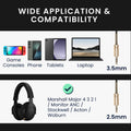 Headphone Cable for Marshall Major 4 3 2 1 / Monitor ANC / Stockwell / Acton / Woburn