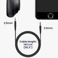 kwmobile Headphone Cable for Bose 700 / NC700 / QuietComfort QC25 / QC35 II / QC35 / QC45 / OE2 - 3.5mm Replacement Cable 100cm - 3.5mm Jack Cable