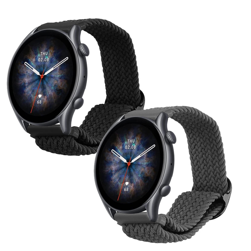 kwmobile Watch Strap for 22mm Amazfit Bip 6 / Bip 5 Unity / Bip 5 / GTS 3 / Balance 2 / Helio Strap - Fitness Tracker Band Set - Replacement Smartwatch Strap