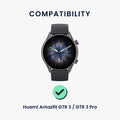 kwmobile Watch Strap for 22mm Amazfit Bip 6 / Bip 5 Unity / Bip 5 / GTS 3 / Balance 2 / Helio Strap - Fitness Tracker Band Set - Replacement Smartwatch Strap