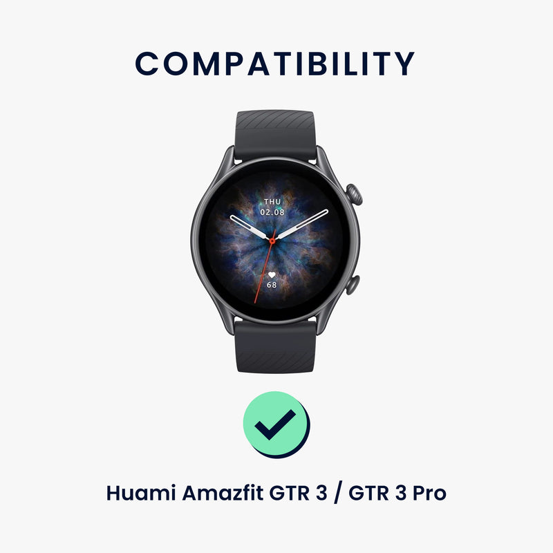 kwmobile Watch Strap for 22mm Amazfit Bip 6 / Bip 5 Unity / Bip 5 / GTS 3 / Balance 2 / Helio Strap - Fitness Tracker Band Set - Replacement Smartwatch Strap
