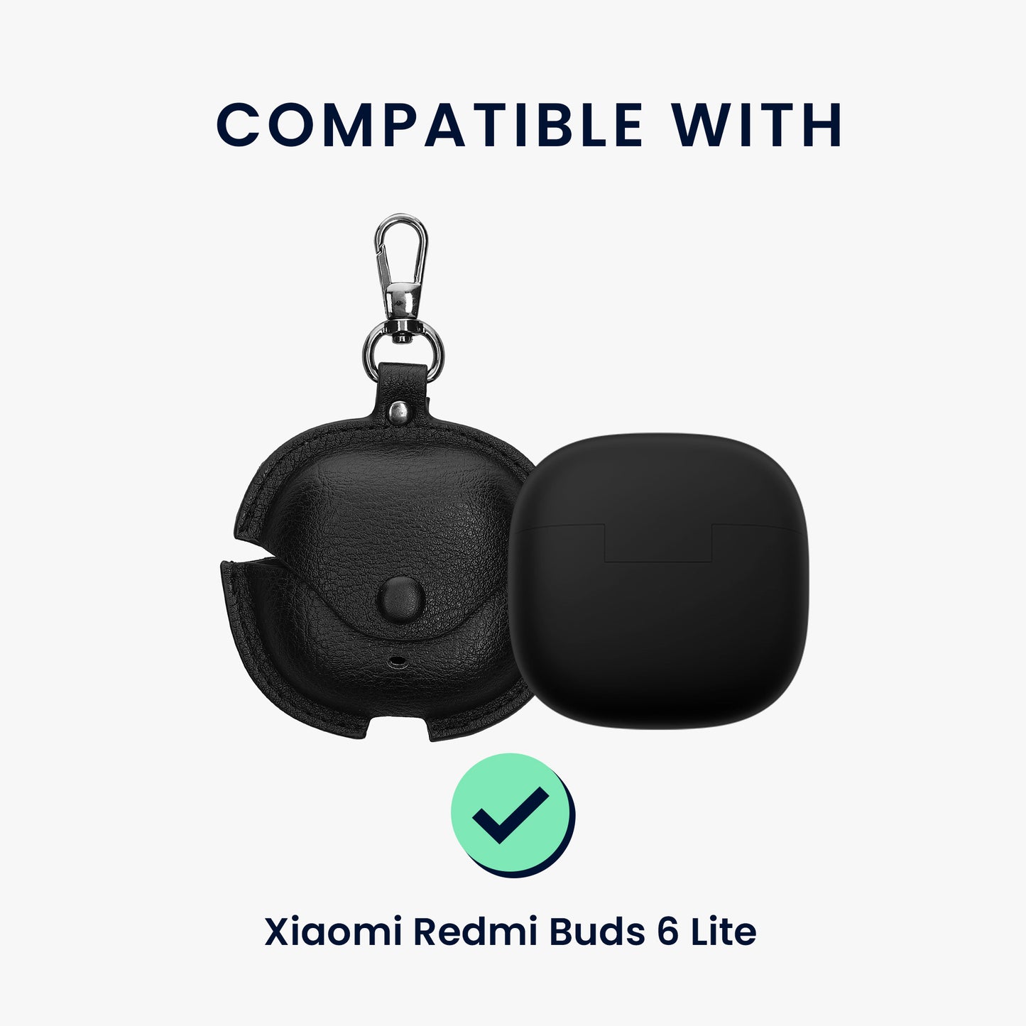 Faux Leather Case for Xiaomi Redmi Buds 6 Lite Headphones