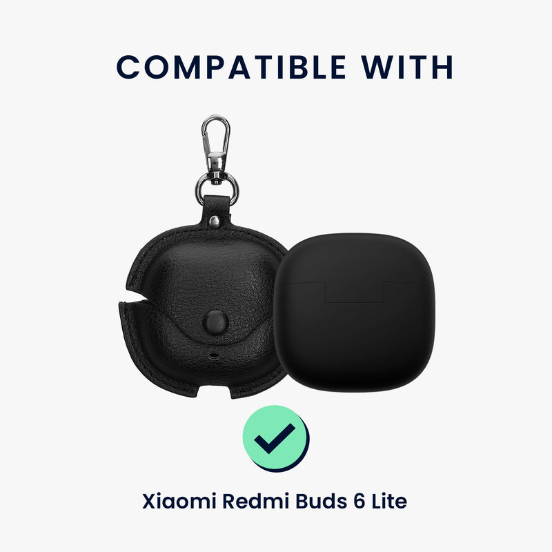 Faux Leather Case for Xiaomi Redmi Buds 6 Lite Headphones