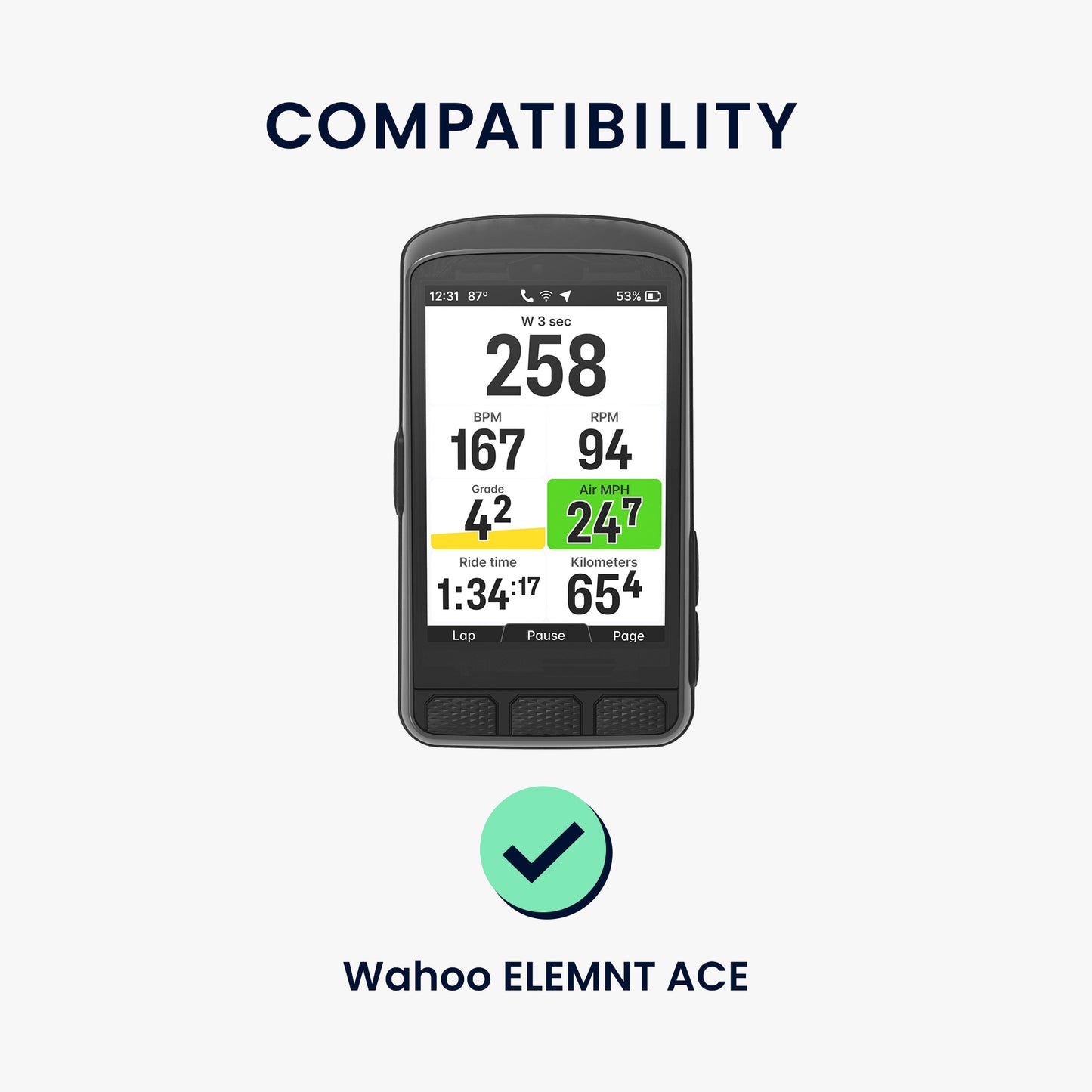 kwmobile Case Compatible with Wahoo ELEMNT ACE GPS Bike Case Protective Cover