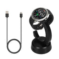 kwmobile USB Charger compatible with Amazfit Bip 6 / Amazfit Active 2 (A2437) / Active 2 Square (A2434) - USB Cable Charger Stand - Smart Watch Charging Station - Charging Cable with Stand Function