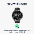 kwmobile USB Charger compatible with Amazfit Bip 6 / Amazfit Active 2 (A2437) / Active 2 Square (A2434) - USB Cable Charger Stand - Smart Watch Charging Station - Charging Cable with Stand Function
