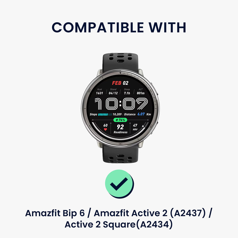 kwmobile USB Charger compatible with Amazfit Bip 6 / Amazfit Active 2 (A2437) / Active 2 Square (A2434) - USB Cable Charger Stand - Smart Watch Charging Station - Charging Cable with Stand Function