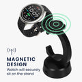kwmobile USB Charger compatible with Amazfit Bip 6 / Amazfit Active 2 (A2437) / Active 2 Square (A2434) - USB Cable Charger Stand - Smart Watch Charging Station - Charging Cable with Stand Function