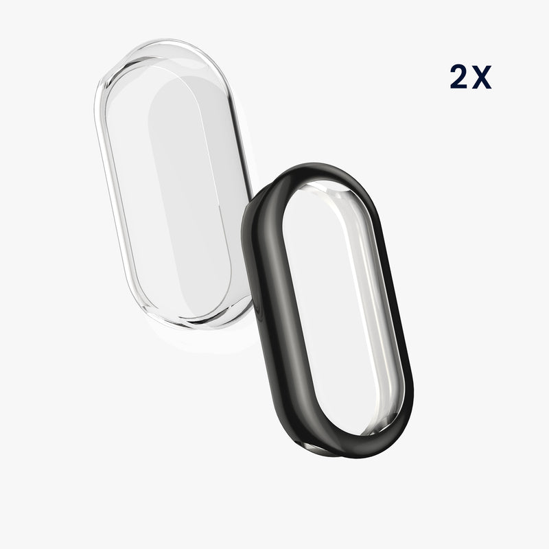 kwmobile Protective Case for Xiaomi Mi Band 10 / Smart Band 10 Fullbody Display Cover Set