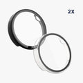 kwmobile Glass Case for Xiaomi Watch S4 41mm Protective Case Fullbody Fitness Tracker Cover Set