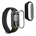 kwmobile 2x Cover kompatibel mit Xiaomi Mi Band 10 / Smart Band 10 Hülle - Fullbody Fitnesstracker Case Set aus Glas - Transparent Schwarz Transparent  [dsg01]