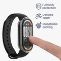 kwmobile Glass Case for Xiaomi Mi Band 10 Protective Cover Full-Body Fitness Tracker Case Set