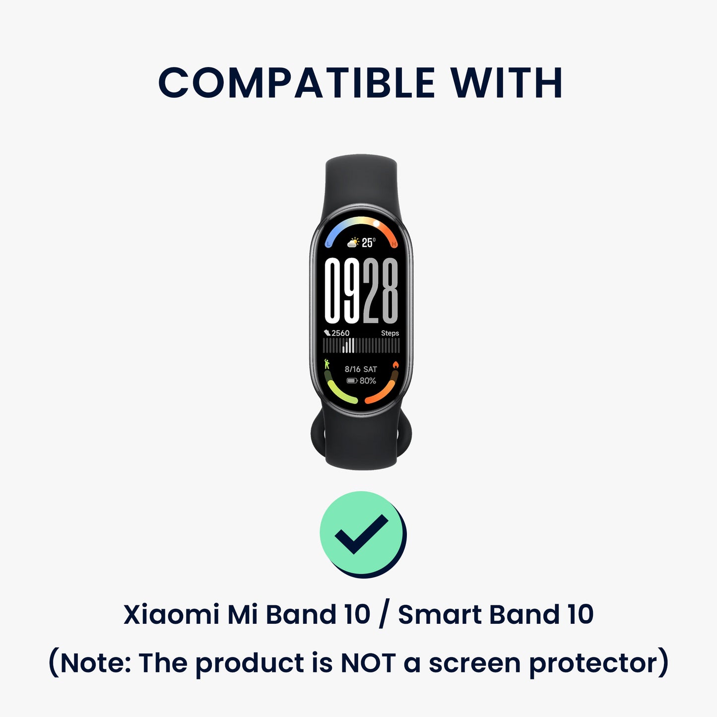 kwmobile Protective Case Compatible with Xiaomi Mi Band 10 / Smart Band 10 Protective Frame - Glitter Protection Accessory