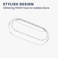 kwmobile Protective Case Compatible with Xiaomi Mi Band 10 / Smart Band 10 Protective Frame - Glitter Protection Accessory