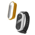 kwmobile 2x Kunststoff Hülle kompatibel mit Xiaomi Mi Band 10 / Smart Band 10 Schutzhülle Schutzrahmen - Glitzer Schutz Zubehör in Silber Rosegold Silber  [dsg02]
