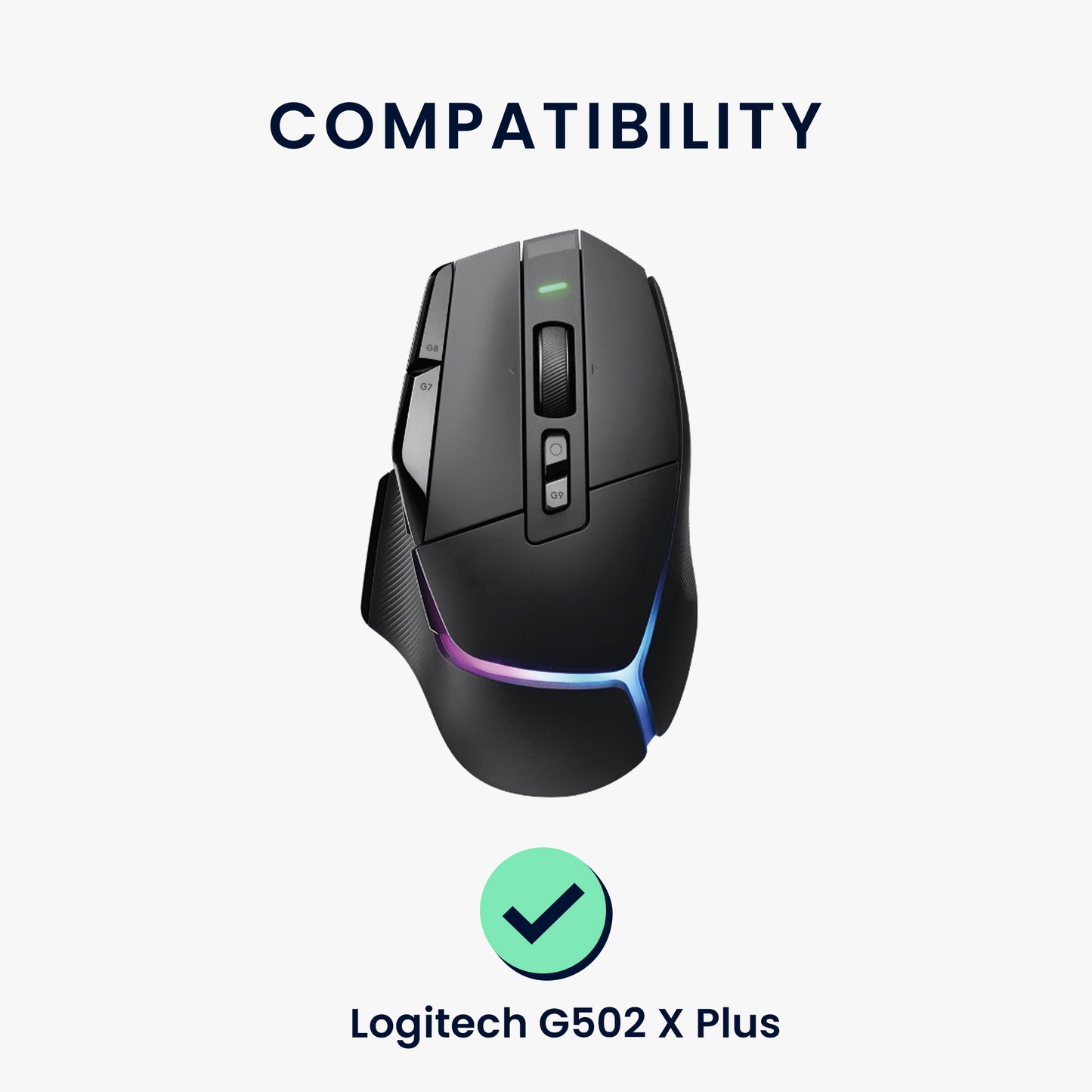 kwmobile Mouse Feet Sticker compatible with Logitech G502 X Plus Replacement Gliders - Precisely Fitting Mouse Feet - Mouse Glides