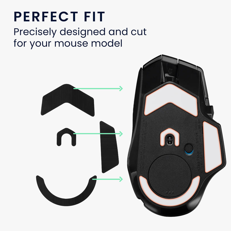 kwmobile Mouse Feet Sticker compatible with Logitech G502 X Plus Replacement Gliders - Precisely Fitting Mouse Feet - Mouse Glides