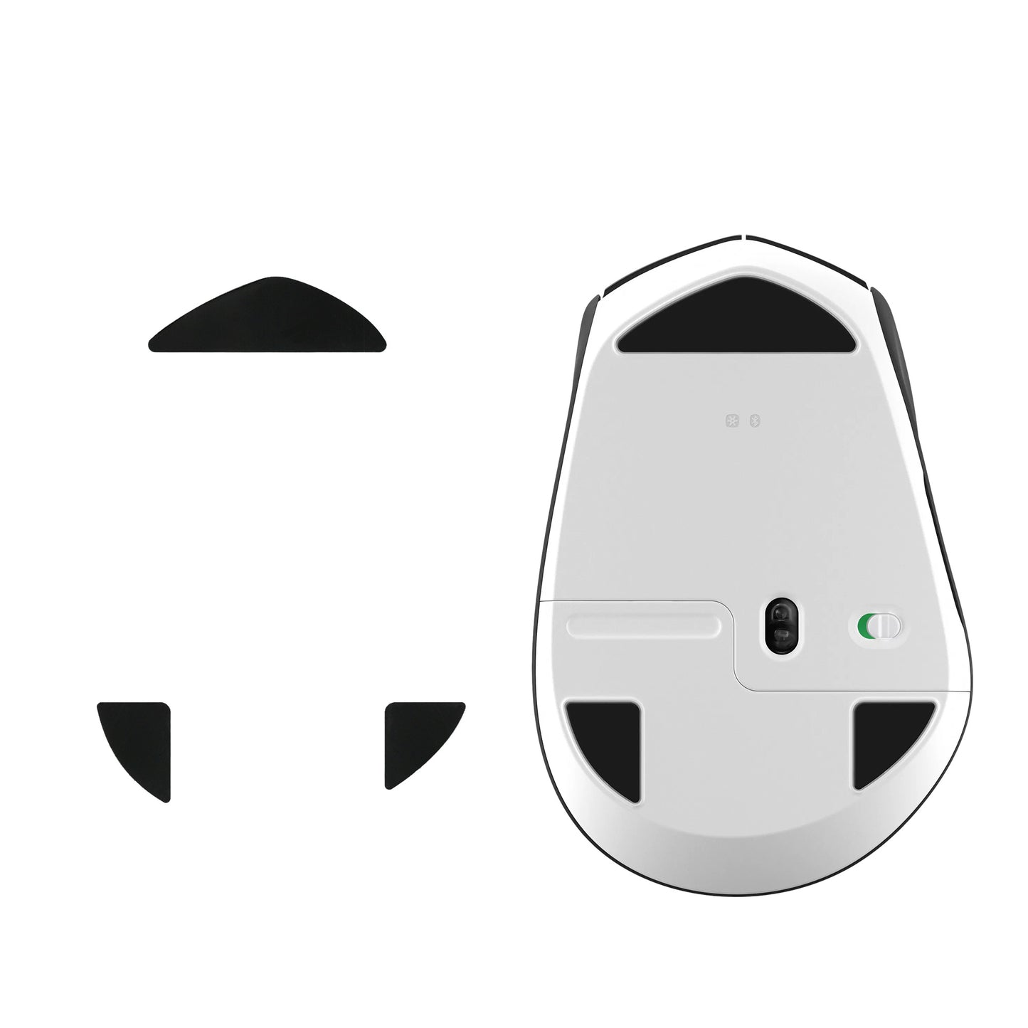 kwmobile Mouse Feet Sticker compatible with Logitech M720 Triathlon Replacement Gliders Mouse Feet Precision Fit Mouse Glides