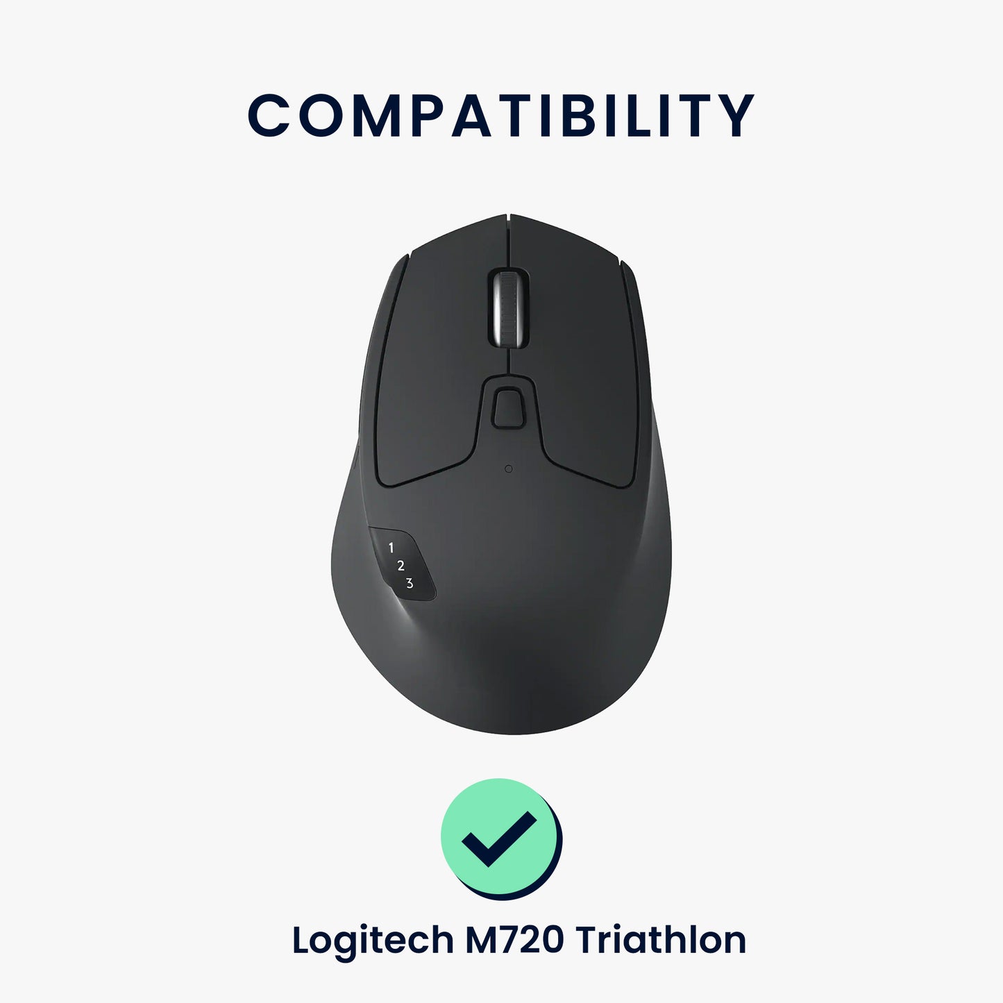 kwmobile Mouse Feet Sticker compatible with Logitech M720 Triathlon Replacement Gliders Mouse Feet Precision Fit Mouse Glides