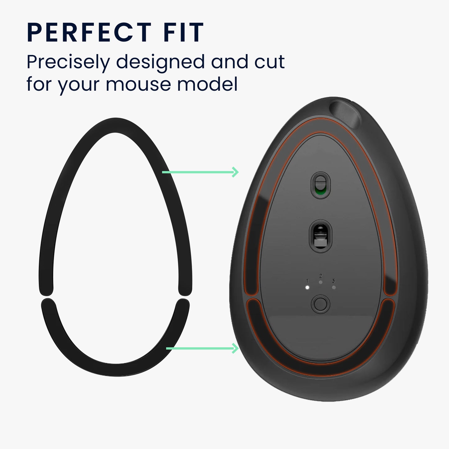 kwmobile Mouse Feet Sticker compatible with Logitech MX Vertical Replacement Gliders Mouse Feet Perfectly Fitting Mouse Glides