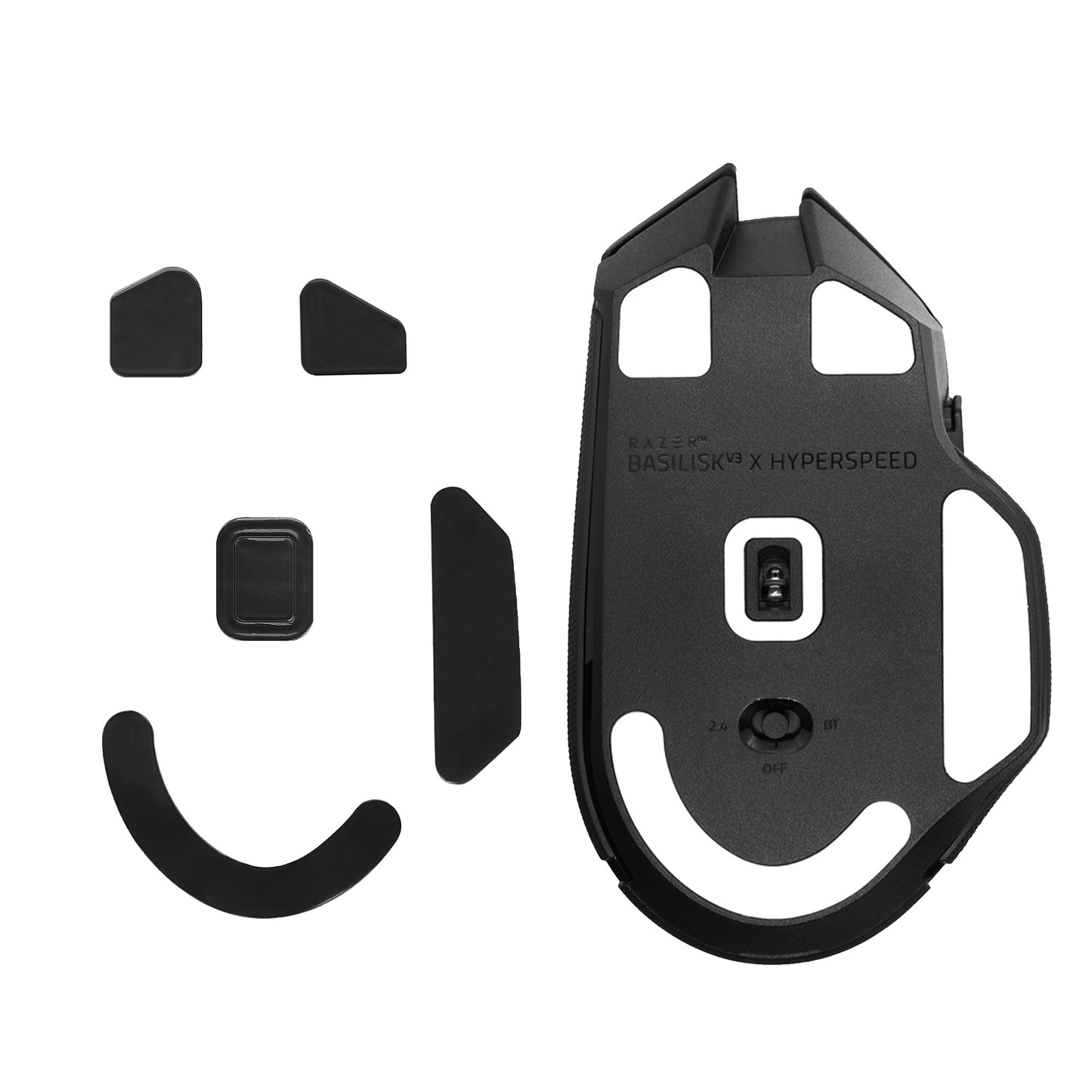 kwmobile Mouse Feet Stickers compatible with Razer Basilisk V3 X HyperSpeed Replacement Glides - Precision-Fit Mouse Feet - Mouse Glides