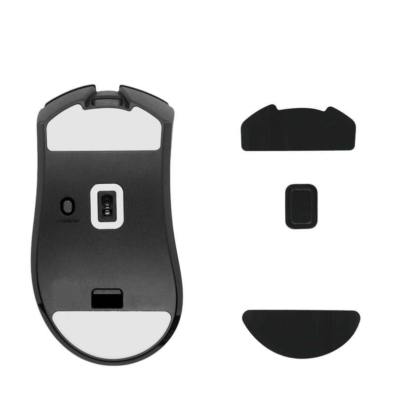 kwmobile Mouse Feet Sticker kompatibel mit Razer DeathAdder V3 HyperSpeed Ersatz Glider - Mausfüße passgenau - Maus Glides in Schwarz Schwarz  